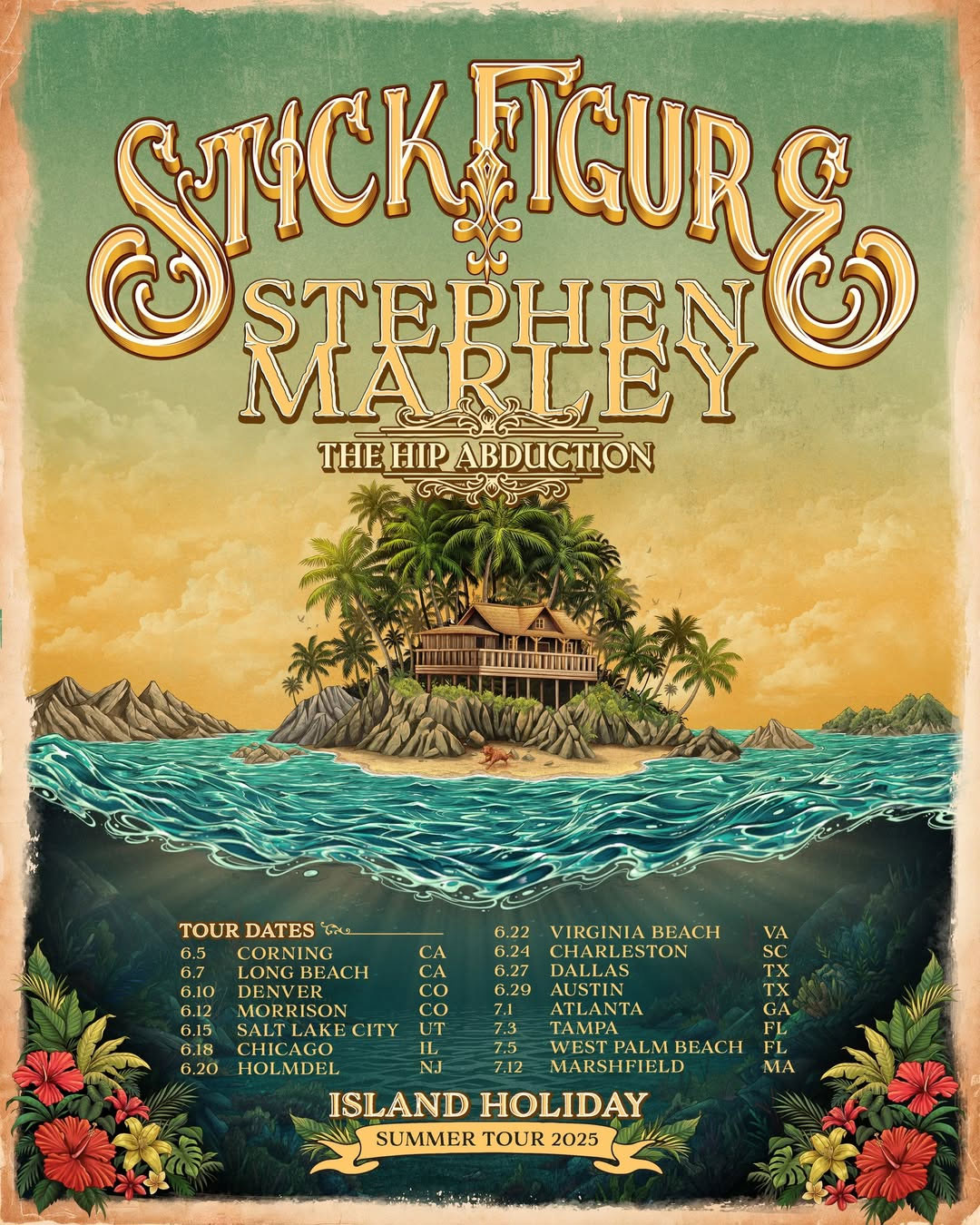 Stick Figure Announce Island Holiday Tour with Stephen Marley and The Hip Abduction