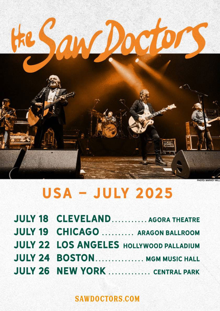 Saw Doctors Touring The United States July 2025