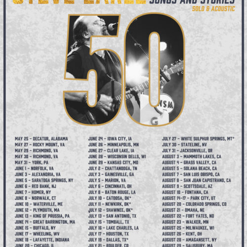 Steve Earle Announces Solo Acoustic Tour Celebrating 50 Years of Music & Stories